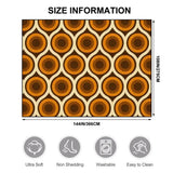 Retro 70s Peacock Area Rug: Orange Brown Non-Slip Plush 12x9 ft / 365x274 cm - retro rug