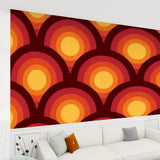 Retro 70s Peel & Stick Wallpaper – Midcentury Modern Wall Mural Deco - 144’’x100’’ - retro wallpaper