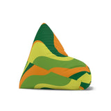 Retro 70s Psychedelic Bean Bag Chair Cover | Cozy Floor Seating 2 Sizes - retro bean bag