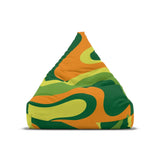 Retro 70s Psychedelic Bean Bag Chair Cover | Cozy Floor Seating 2 Sizes - 38’’ × 42’’ × 29’’ / Without insert - retro