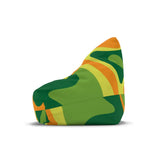 Retro 70s Psychedelic Bean Bag Chair Cover | Cozy Floor Seating 2 Sizes - retro bean bag