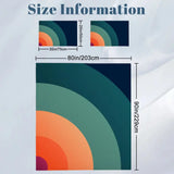 Retro 70s Rainbow Midcentury Duvet Cover Set: Blue Green Orange Bedding - Bedding - retro