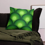 Retro 70s Runner Rug – Midcentury Green Peacock Eye | Multiple Sizes - retro ads