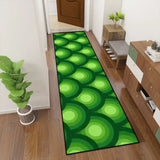 Retro 70s Runner Rug – Midcentury Green Peacock Eye | Multiple Sizes - retro ads