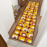 Retro 70s Runner Rug – Midcentury Pattern Hallway Floor Decor Custom Sizes - retro runner