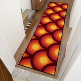Retro 70s Runner Rug – Midcentury Yellow Red Orange | Multiple Sizes Non-Slip Polyester - retro ads