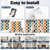 Retro 70s Self-Adhesive Wall Panel Kit: Waterproof Kitchen Bathroom Tiles - retro wallpaper