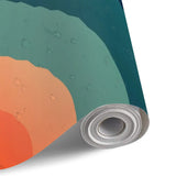 Retro 70s Stick and Peel Wallpaper: Mid-Century Modern Removable Mural - 144’’x100’’ - retro wallpaper