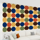 Retro 70s Stick and Peel Wallpaper: Mid-Century Modern Removable Mural - 144’’x100’’ - retro wallpaper