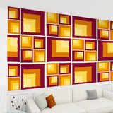Retro 70s Stick and Peel Wallpaper: Mid-Century Modern Removable Mural - 144’’x100’’ - retro wallpaper