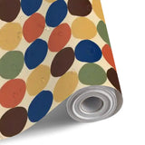 Retro 70s Stick and Peel Wallpaper: Mid-Century Modern Removable Mural - 144’’x100’’ - retro wallpaper