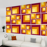 Retro 70s Stick and Peel Wallpaper: Mid-Century Modern Removable Mural - 144’’x100’’ - retro wallpaper