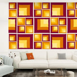 Retro 70s Stick and Peel Wallpaper: Mid-Century Modern Removable Mural - 144’’x100’’ - retro wallpaper