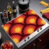 Retro 70s Stove Cover – Midcentury Kitchen Surface Protector - retro ads
