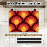 Retro 70s Stove Cover – Midcentury Kitchen Surface Protector - retro ads