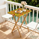 Retro 70s Style Folding TV Trays Set of 4 + Storage Rack Wooden Tables - 4 Pack - retro tv tray