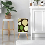 Retro 70s Style Trash Can: Mid-Century Modern Polka Dot Wastebasket - One Size - retro tash cans