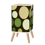 Retro 70s Style Trash Can: Mid-Century Modern Polka Dot Wastebasket - One Size - retro tash cans