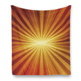 Retro 70s Sunburst Flannel Blanket – Midcentury Modern Cozy Throw - retro blankets