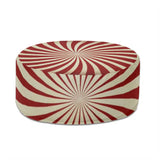 Retro 70s Sunburst Inflatable Ottoman – Midcentury Modern Portable Footstool - pouf