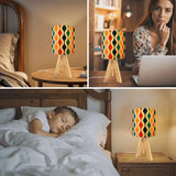 Retro 70s Table Lamp with Remote – Wooden Nordic Tripod Midcentury Light - retro table lamps