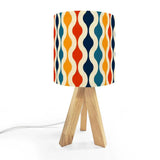 Retro 70s Table Lamp with Remote – Wooden Nordic Tripod Midcentury Light - US Plug - retro table lamps