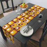 Retro 70s Table Runner - Midcentury Modern Home Decor - 16’’ × 72’’ / Polyester - retro table linen