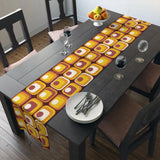 Retro 70s Table Runner - Midcentury Modern Home Decor - 16’’ × 90’’ / Polyester - retro table linen