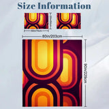 Retro 70s Vibrant Duvet Cover Set: Yellow Orange Red Midcentury Bedding - Bedding - retro