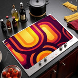 Retro 70s Vibrant Duvet Cover Set: Yellow Orange Red Midcentury Bedding - Bedding - retro