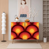 Retro 70s Wooden Storage Cabinet – Midcentury Hairpin Legs Home Decor - One Size - retro cabinet