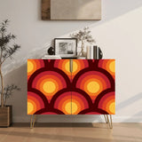 Retro 70s Wooden Storage Cabinet – Midcentury Hairpin Legs Home Decor - One Size - retro cabinet