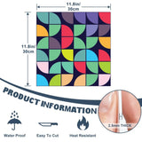 Retro Bauhaus Self-Adhesive Wall Panel Kit: Waterproof PVC Tiles - Wall Coverings