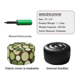 Retro Bubble Pattern Lounge Seat Footstool – Midcentury Modern Ottoman - pouf