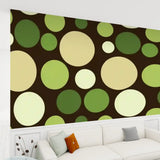 Retro Bubble Polka Dots Stick and Peel Wallpaper: Vintage Removable Mural - 144’’x100’’ - retro wallpaper
