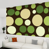 Retro Bubble Polka Dots Stick and Peel Wallpaper: Vintage Removable Mural - 144’’x100’’ - retro wallpaper