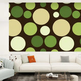 Retro Bubble Polka Dots Stick and Peel Wallpaper: Vintage Removable Mural - 144’’x100’’ - retro wallpaper