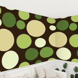 Retro Bubble Polka Dots Stick and Peel Wallpaper: Vintage Removable Mural - 144’’x100’’ - retro wallpaper