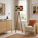 Retro Dots Tripod Floor Lamp - 1970s Scandi Midcentury Lighting - retro floor lamps