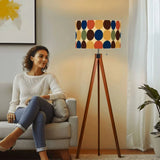Retro Dots Tripod Floor Lamp - 1970s Scandi Midcentury Lighting - retro floor lamps