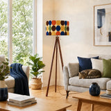 Retro Dots Tripod Floor Lamp - 1970s Scandi Midcentury Lighting - retro floor lamps