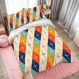 Retro Double Bedding: Midcentury Modern 60s Pattern Duvet Cover Set - Bedding - retro