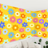 Retro Hippie Flower Power Stick & Peel Wallpaper: Micentury Floral Removable - 144’’x100’’ - retro wallpaper