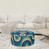 Retro Inflatable Footstool – 70s Midcentury Modern Ottoman - pouf