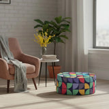 Retro Inflatable Footstool – 70s Midcentury Modern Ottoman - pouf