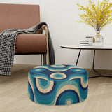Retro Inflatable Footstool – 70s Midcentury Modern Ottoman - pouf