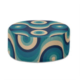 Retro Inflatable Footstool – 70s Midcentury Modern Ottoman - pouf
