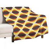 Retro Mid Century Fleece Throw – Warm Vintage Atomic Design - retro blankets