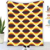 Retro Mid Century Fleece Throw – Warm Vintage Atomic Design - retro blankets