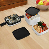 Retro Midcentury Bento Box – Stackable Lunch Box with Handle - retro bento